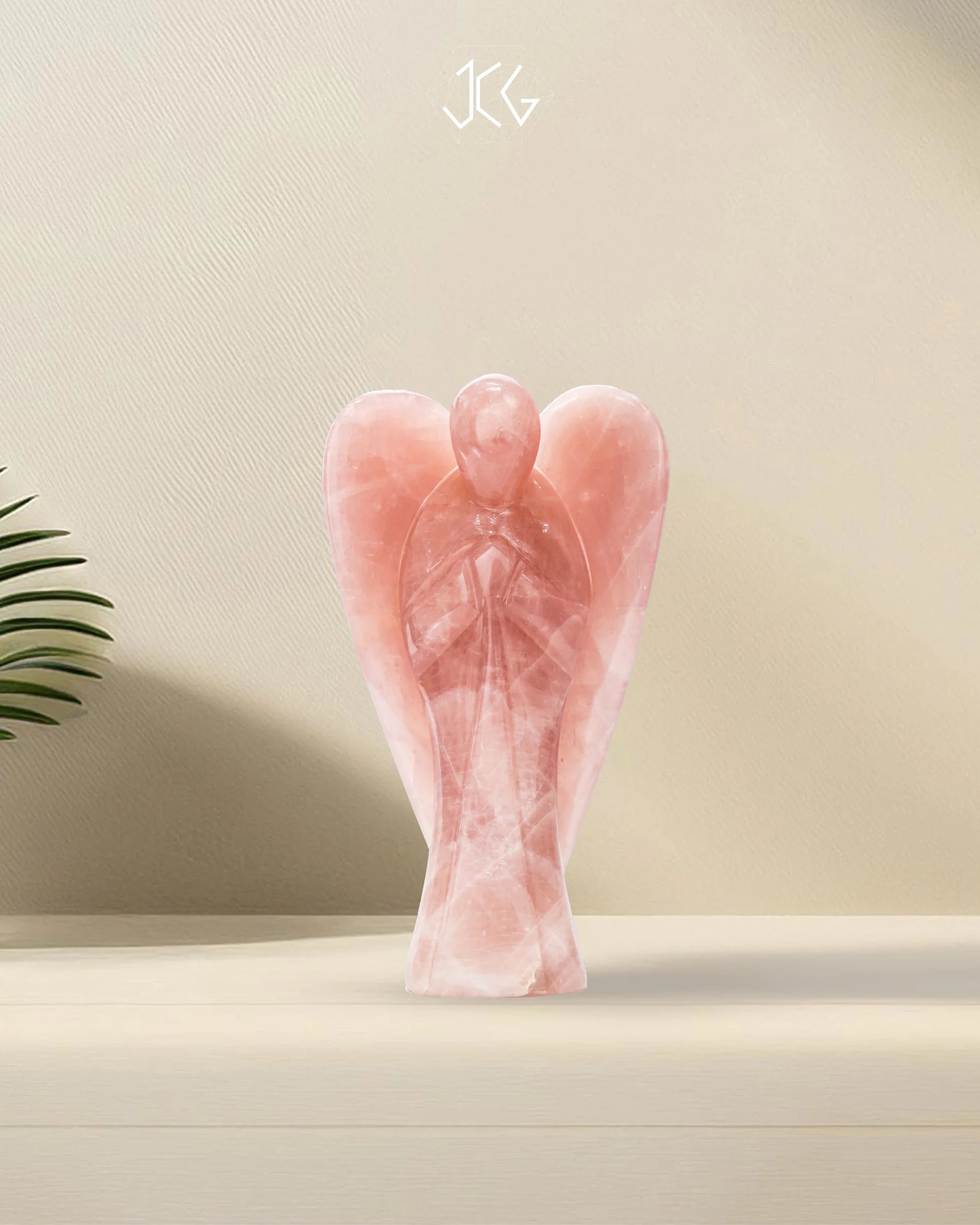 Rose Quartz Angel Jaipur Crystal Gems